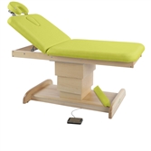 Cliquez sur l’image pour voir les détails du produit :C6202 Table électrique piètement central bois naturel 